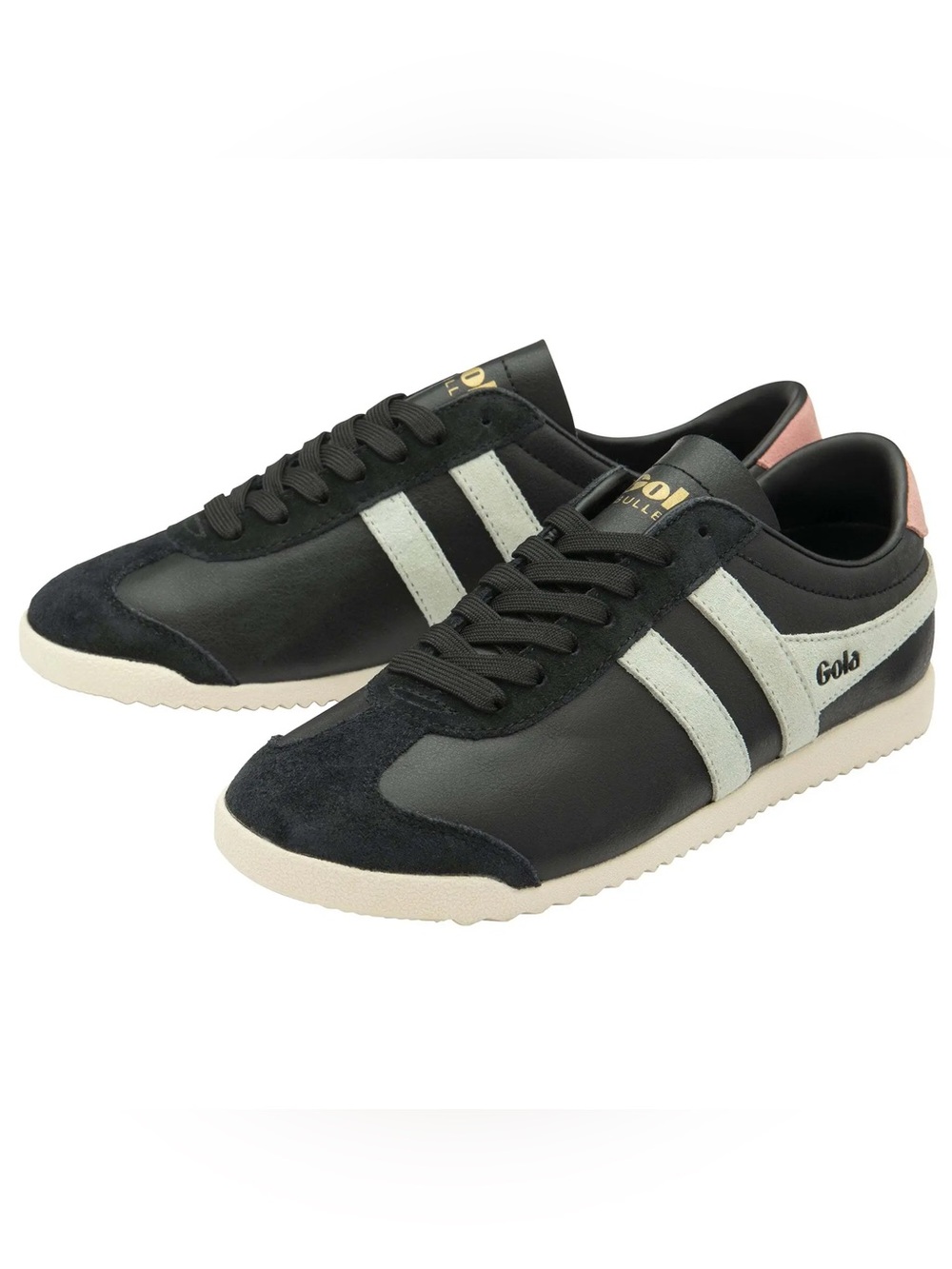 Gola Women’s Bullet Pure Sneakers – Black/Matcha/Coral Pink – Size 10